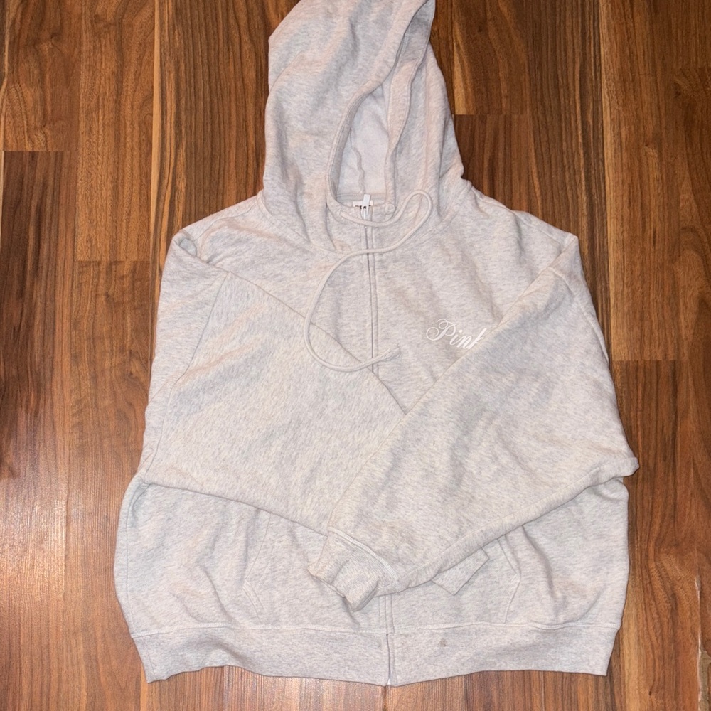 PINK Victoria's Secret Light Gray Hoodie